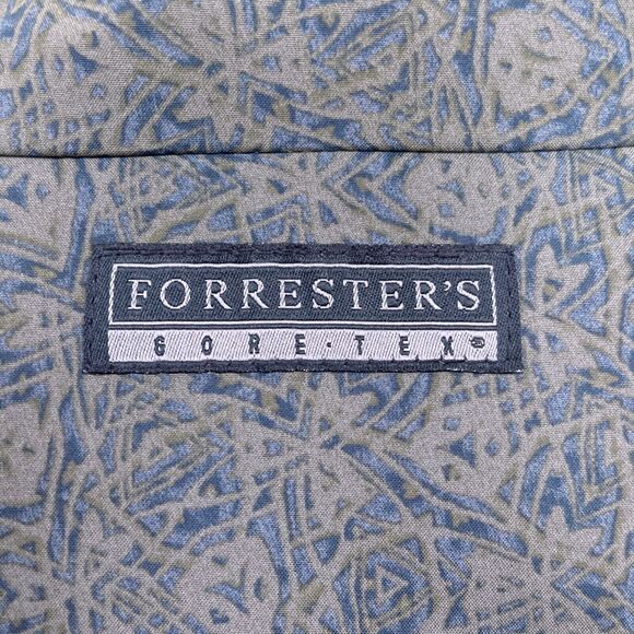 Forresters Gore-Tex Vintage Rain Jacket Green Retro Print Zip USA Womens Large - Picture 6 of 10